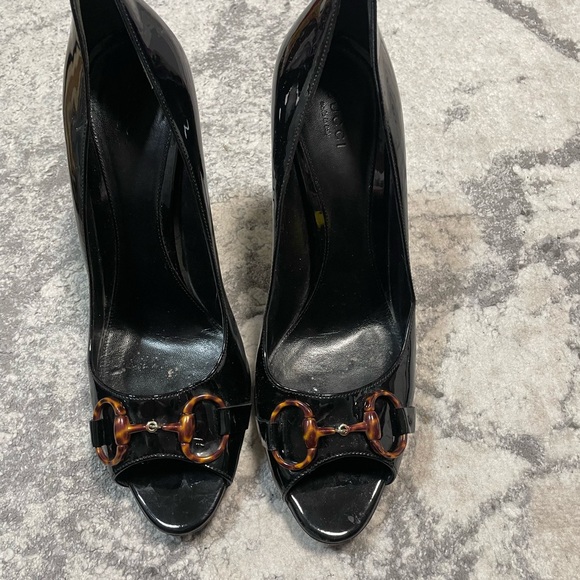 Gucci Shoes - Gucci Black Heels with Tortoiseshell horse-bit